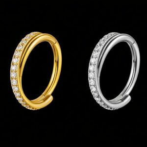 Anneau Double Branche avec Strass