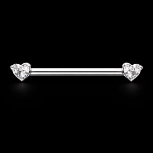 Barbell Téton Coeur Strass