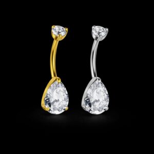 Banane Nombril Double Strass Goutte