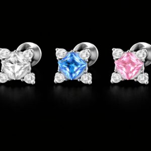 Labret Carré 4 Strass